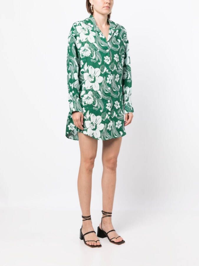 Faithfull the Brand Blousejurk met bloemenprint Groen