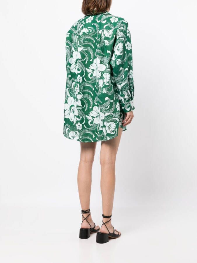Faithfull the Brand Blousejurk met bloemenprint Groen