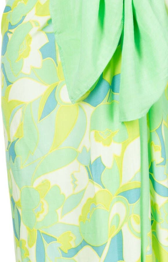 Faithfull the Brand Wikkelrok met bloemenprint Groen