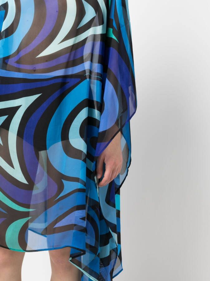 Faliero Sarti Maxi-jurk met print Blauw