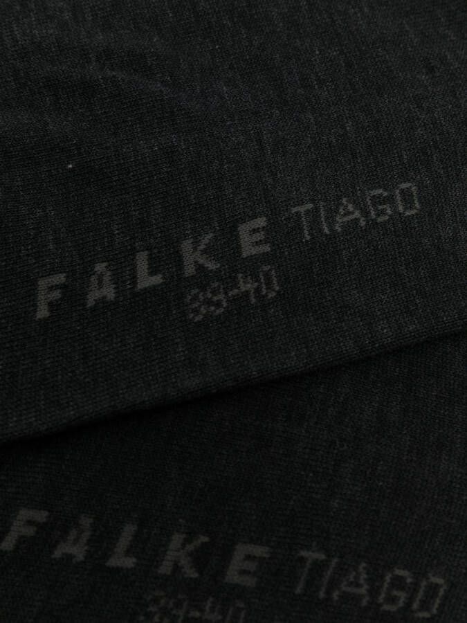 Falke Sokken met gebreid logo Grijs