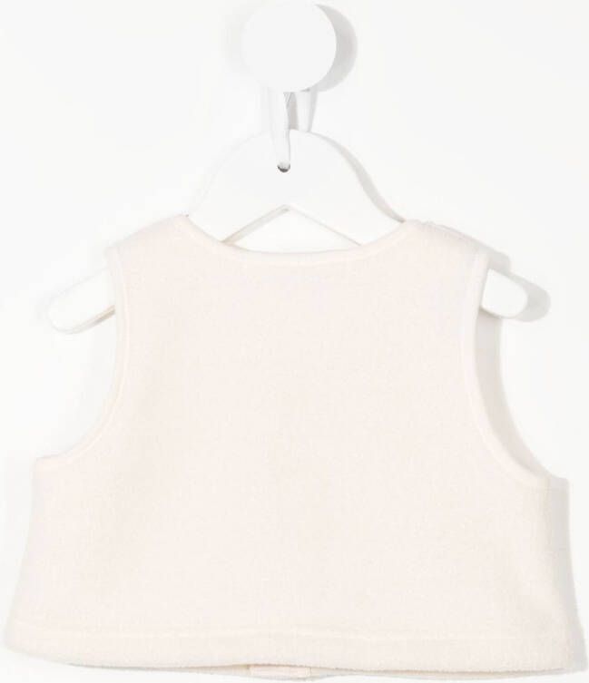 familiar Bodywarmer met dierenpatch Wit