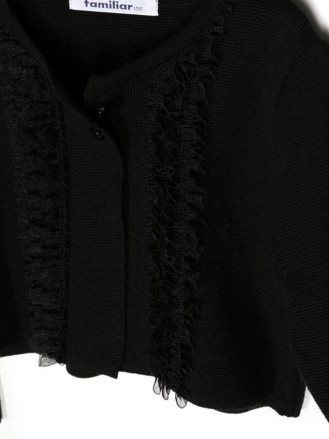 familiar Button-up vest Zwart