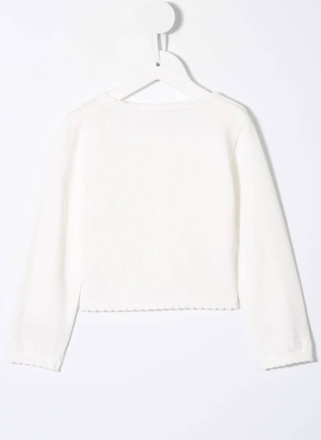 familiar Gebreid vest Wit