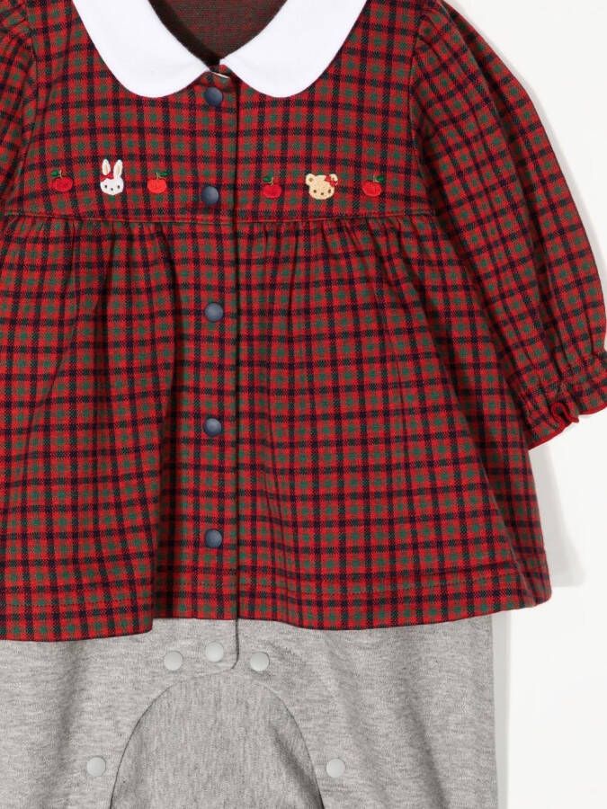 familiar Geruite jurk Rood