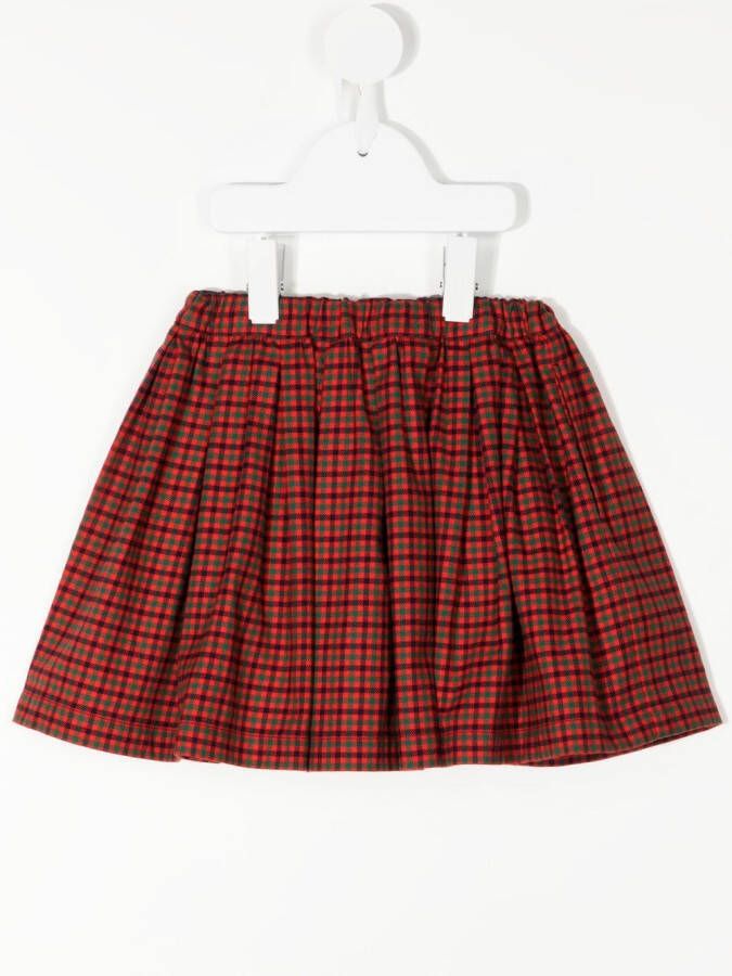 familiar Geruite rok Rood
