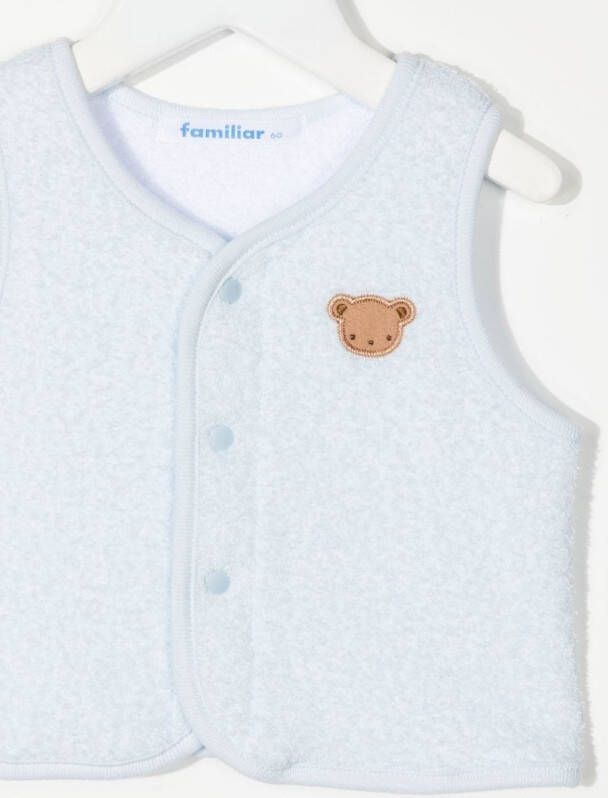 familiar Teddy top met borduurwerk Blauw