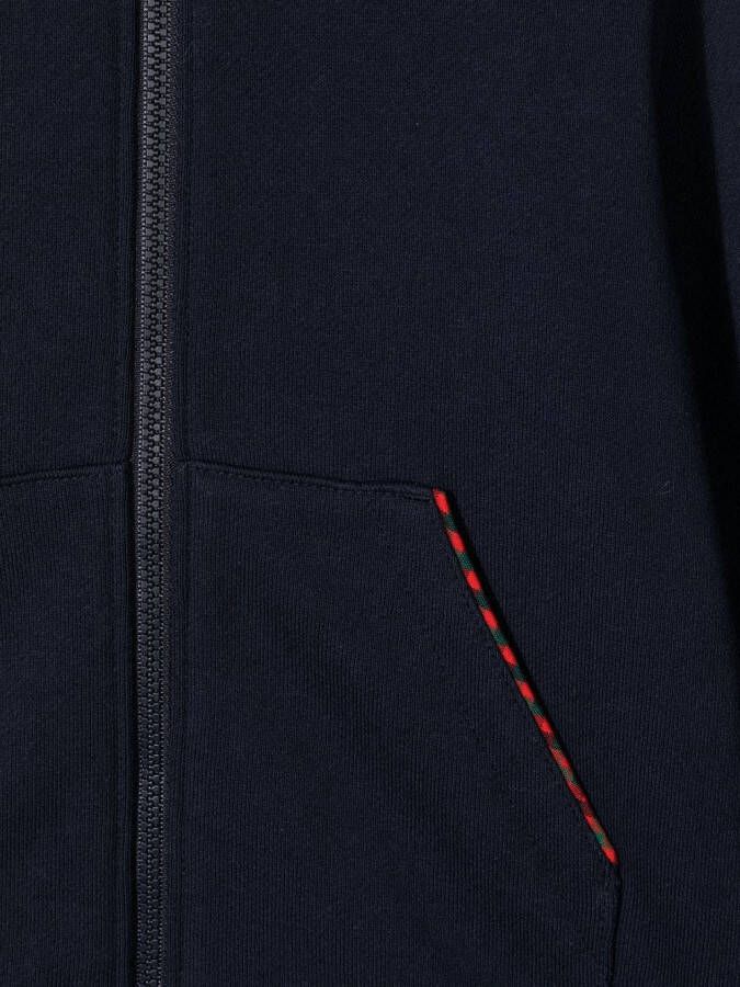 familiar Hoodie met rits Blauw