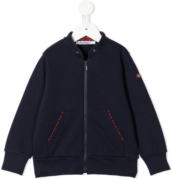 familiar Hoodie met rits Blauw