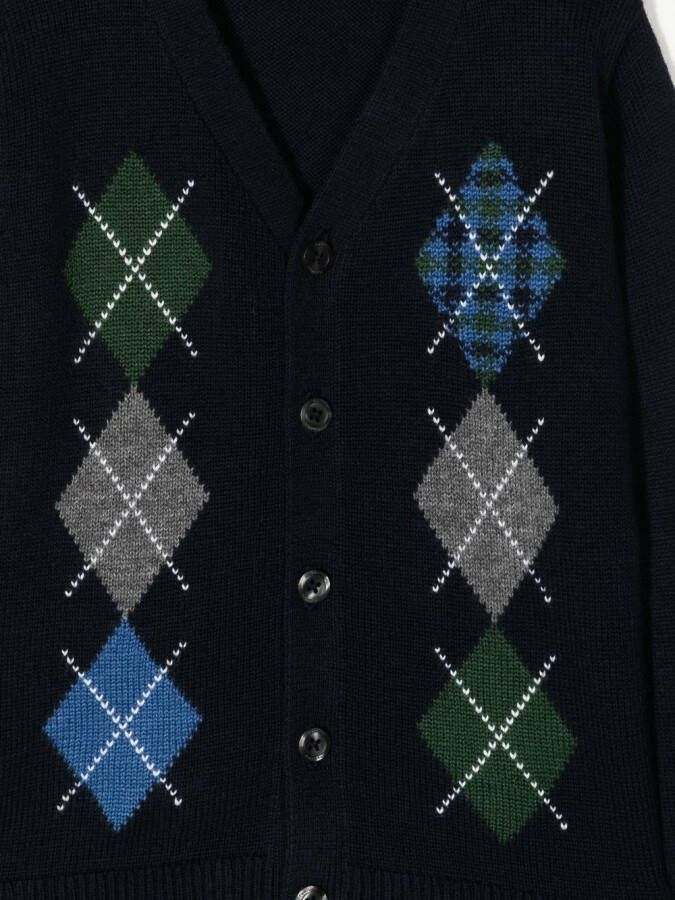 familiar Intarsia vest Blauw