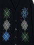 Familiar Intarsia vest Blauw - Thumbnail 3