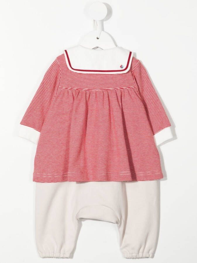 familiar Jurk met geborduurd logo Rood