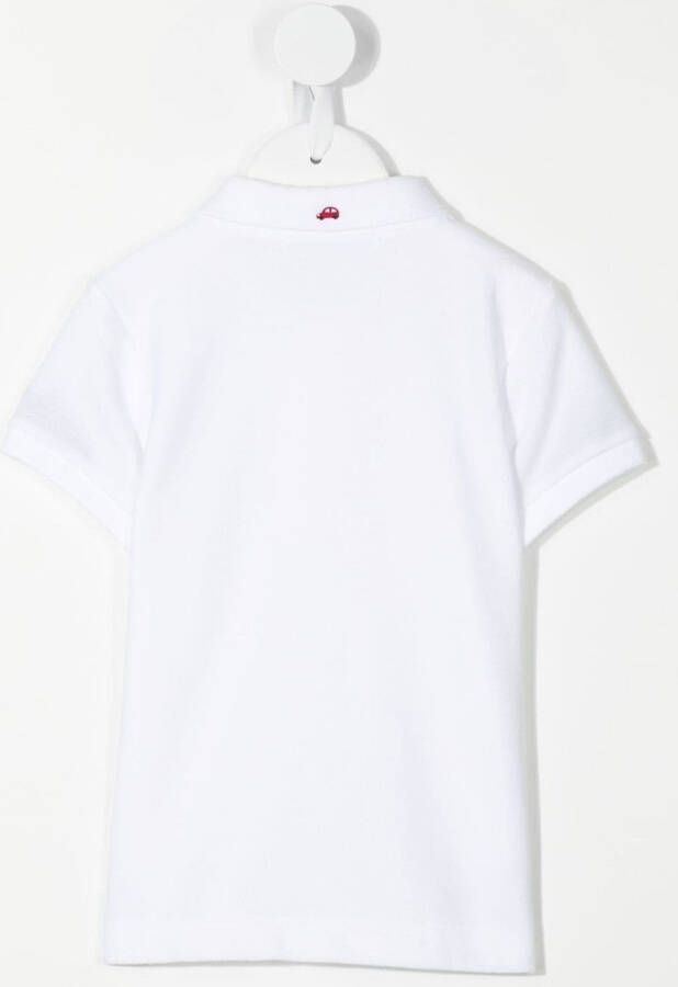 Familiar Poloshirt met borduurwerk Wit