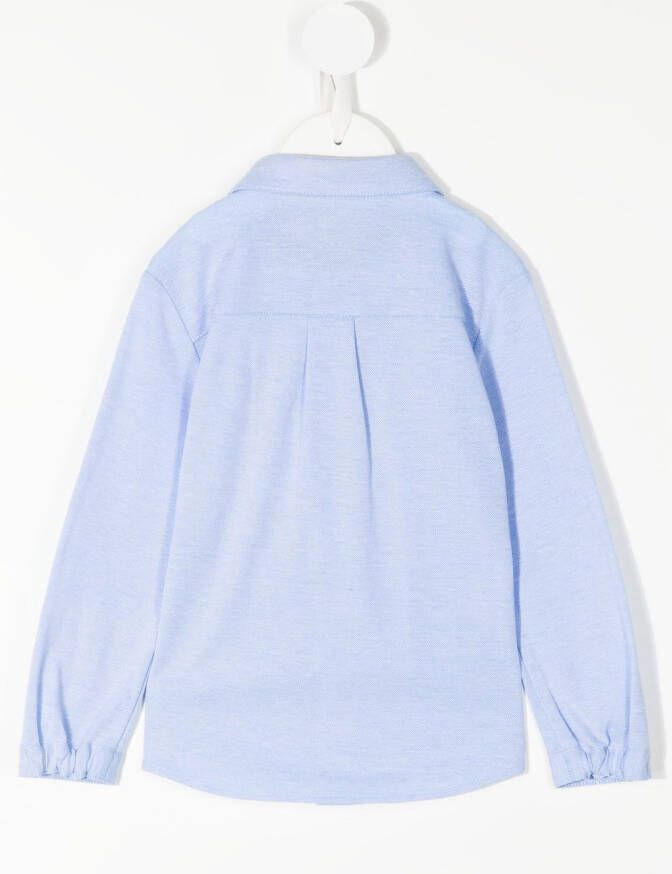 familiar Poloshirt met lange mouwen Blauw