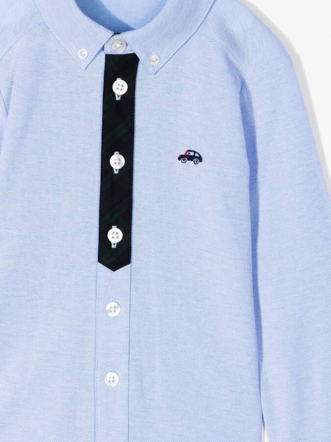 familiar Poloshirt met lange mouwen Blauw