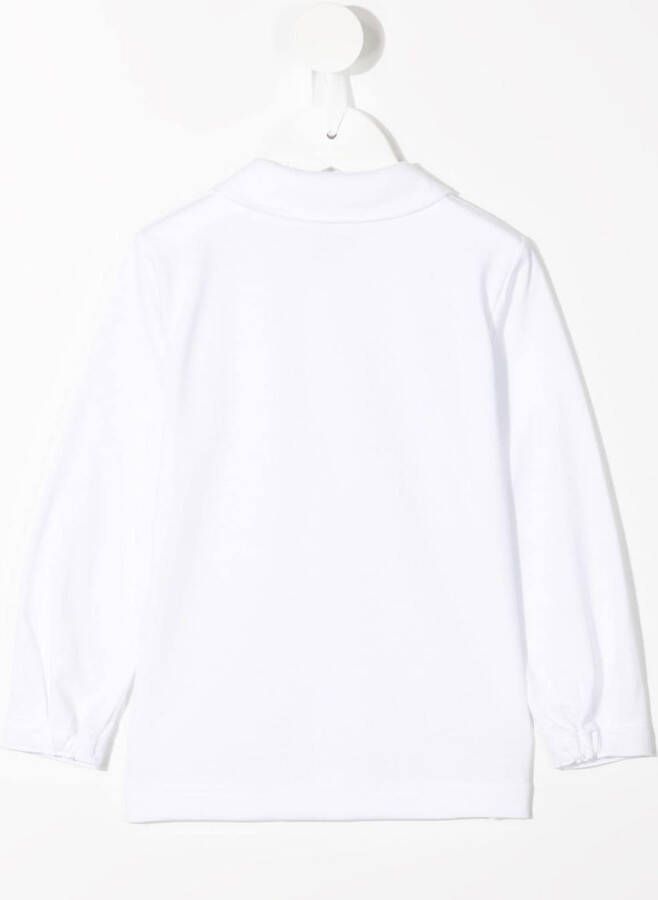 Familiar Shirt met kraag met borduurwerk Wit