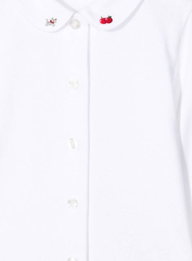 familiar Shirt met Peter Pan kraag Wit