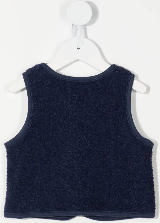 familiar Teddy top met borduurwerk Blauw