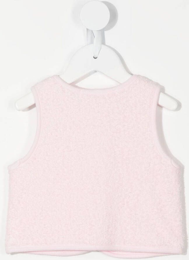 familiar Teddy top met borduurwerk Roze