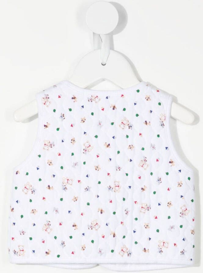 familiar Top met print Wit