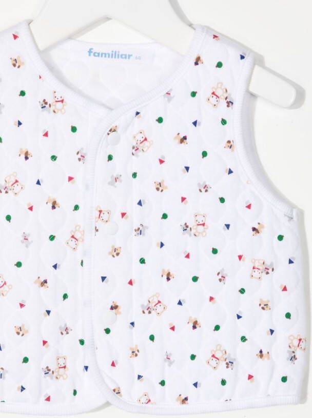 familiar Top met print Wit
