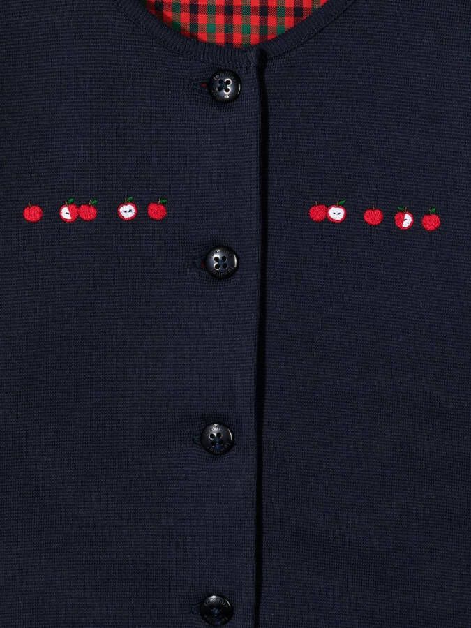 familiar Vest met borduurwerk Blauw
