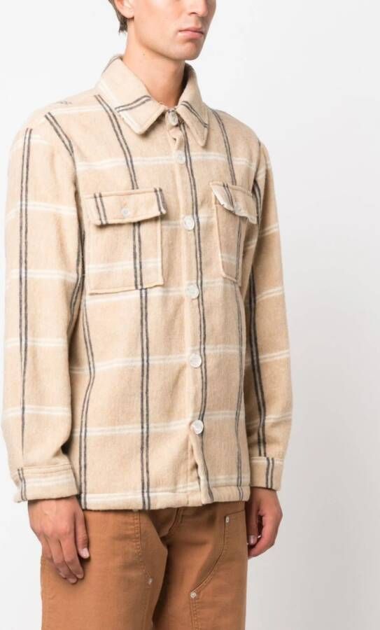 Family First Geruit overhemd Beige