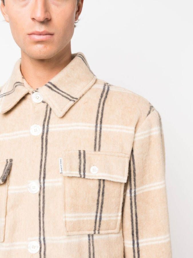 Family First Geruit overhemd Beige