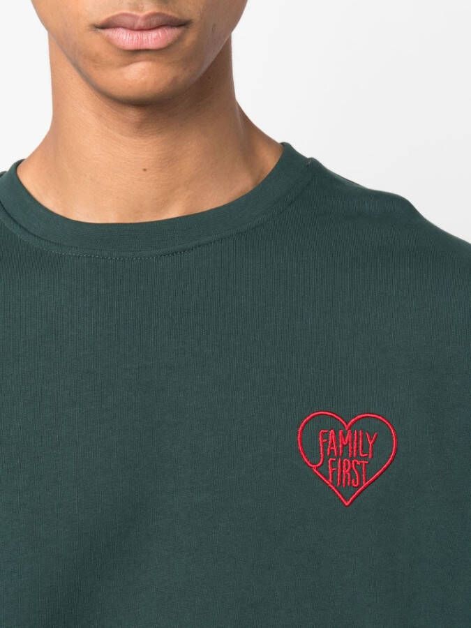 Family First Sweater met geborduurd logo Groen