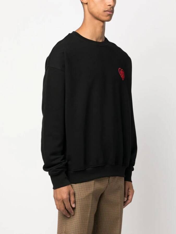 Family First Sweater met geborduurd logo Zwart