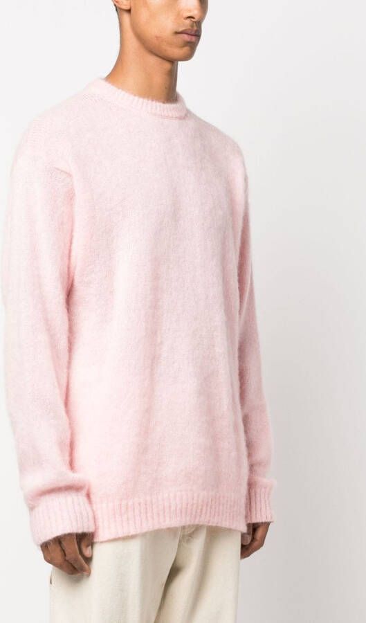 Family First Trui met intarsia logo Roze