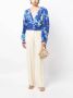 FARM Rio Blouse met tropische groef Blauw - Thumbnail 2