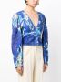 FARM Rio Blouse met tropische groef Blauw - Thumbnail 3
