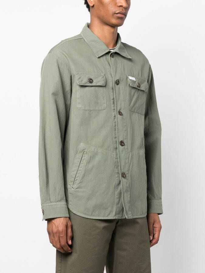 Fay Button-up shirtjack Groen
