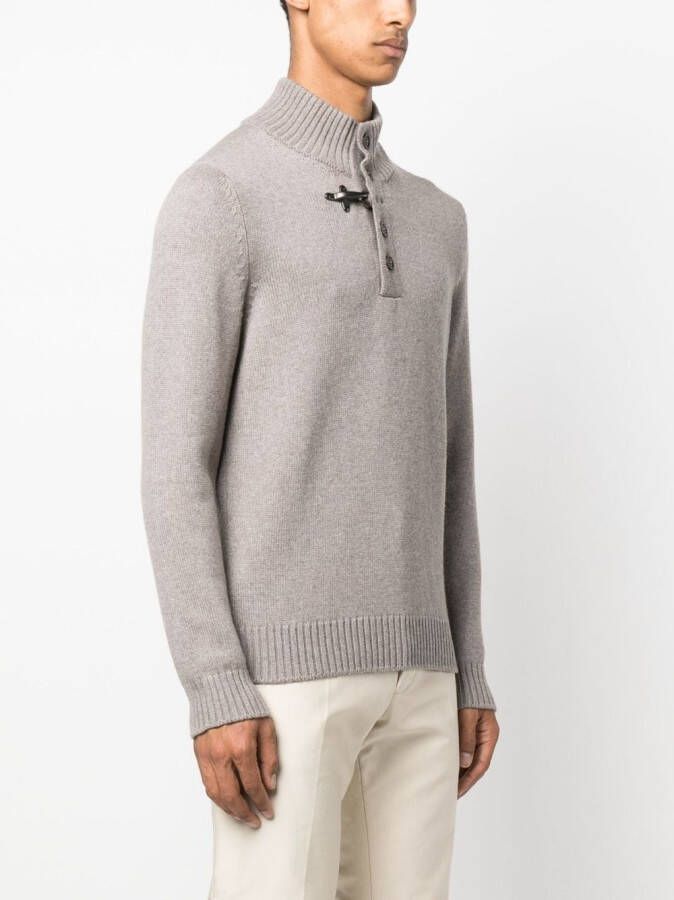 Fay Button-up sweater Bruin