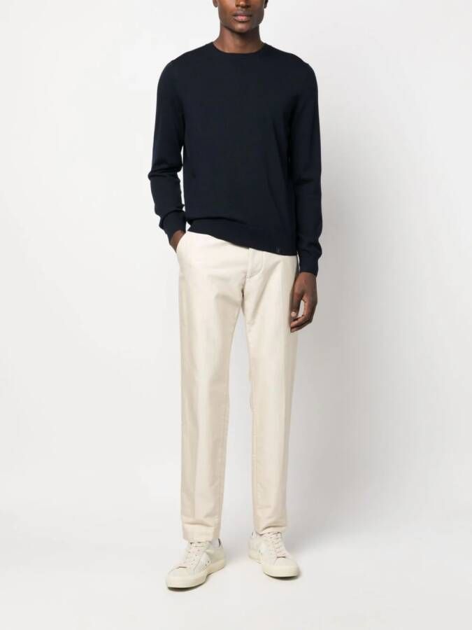 Fay Fijngebreide sweater Blauw