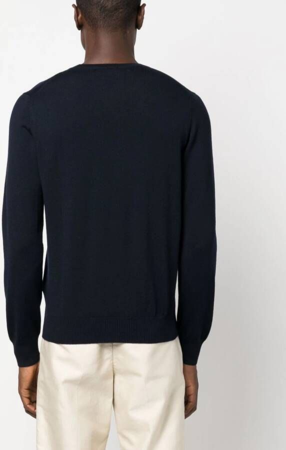 Fay Fijngebreide sweater Blauw
