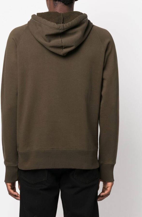Fay Hoodie met logoprint Groen