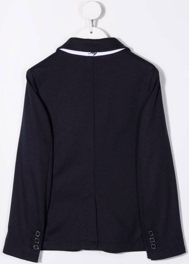 Fay Kids Blazer met enkele rij knopen Blauw