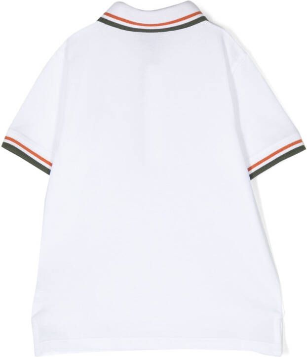 Fay Kids Poloshirt met geborduurd logo Wit