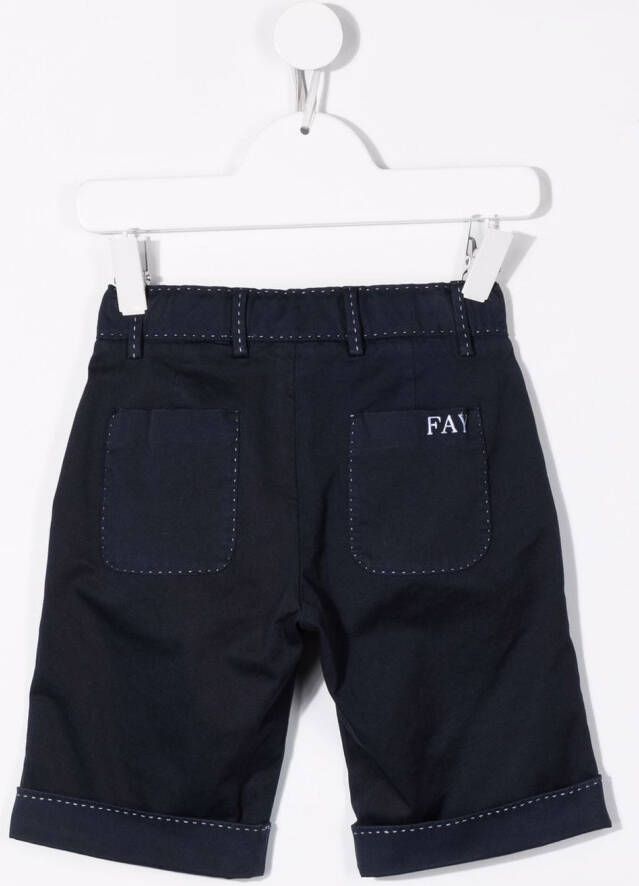 Fay Kids Mid waist bermuda shorts Blauw