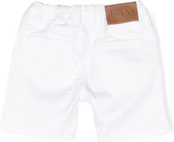 Fay Kids Shorts met logopatch Wit