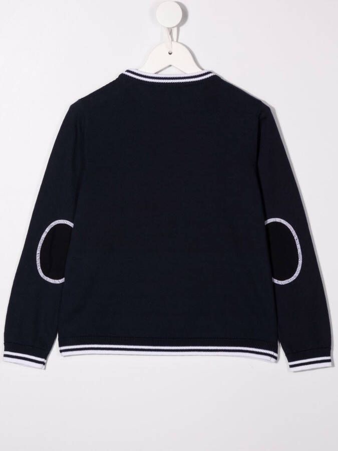Fay Kids Sweater met logoprint Blauw