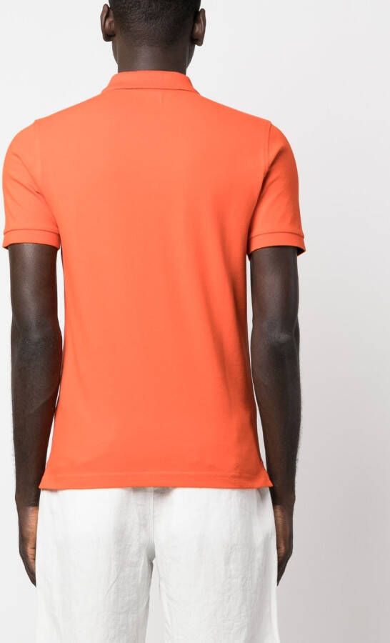 Fay Poloshirt met geborduurd logo Oranje