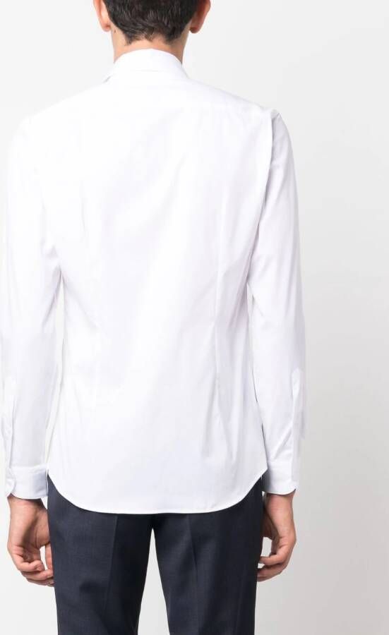 Fay Overhemd met uitgesneden kraag Wit