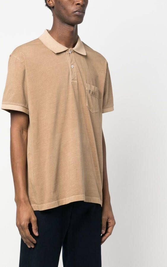 Fay Poloshirt met opgestikte zak Bruin
