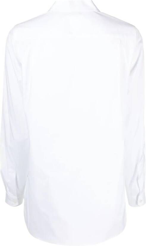 Fay Popeline blouse met geborduurd logo Wit