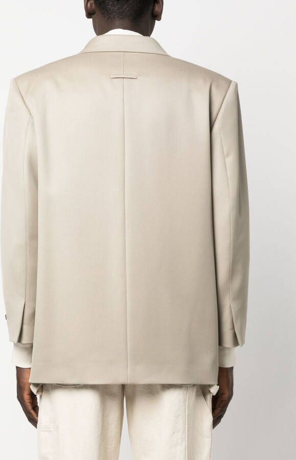 Fear Of God Blazer met dubbele rij knopen Beige