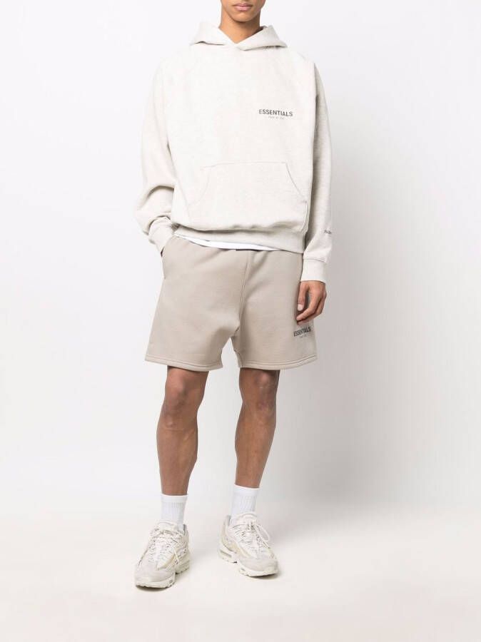 FEAR OF GOD ESSENTIALS Hoodie met logoprint Beige