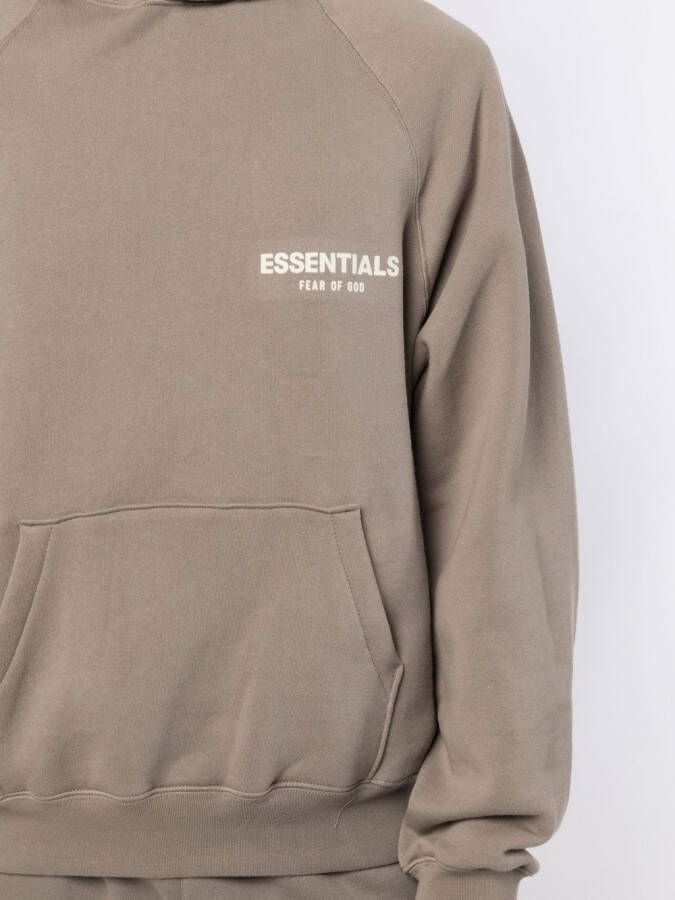 FEAR OF GOD ESSENTIALS Hoodie met logoprint Bruin